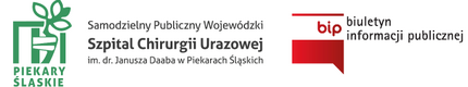 Logo Samodzielnego Publicznego Wojewódzkiego Szpitala Chirurgii Urazowej im. dr. Janusza Daaba w Piekarach Śląskich oraz Biuletynu Informacji Publicznej